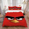 Angry Bird Face Print 3Pcs Bedding Setduvet Cover With 2 Bedropillowcase Home Birthday Gift