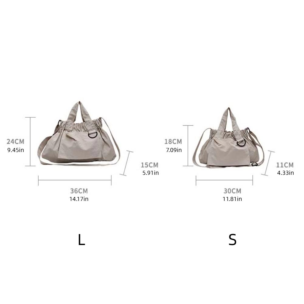 Harajuku Nylon Cloth Shoulder Bag Tote Bags Large Capacity Women Messenger Bag Handbag Bundle Pocket Nylon Crossbody Bag Women