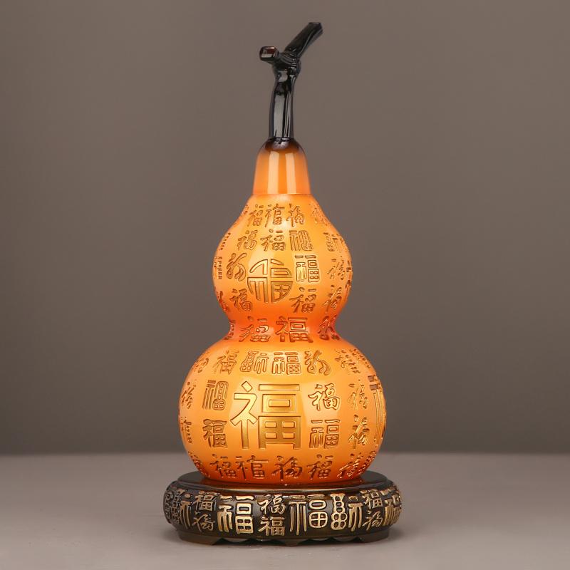 Bai Fu Gourd Brass Ornament Crafts Factory Direct Delivery Openable Lid Storage Home Living Room Decoration