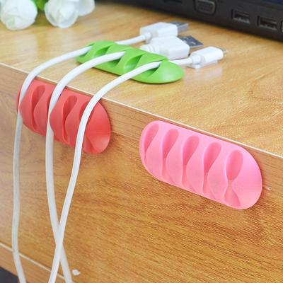 2 PCS / Set Wire Cord Cable Tidy Holder Drop Clips Organizer Line Fixer Winder Random Color