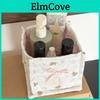 Sweetheart Square Storage Bin With Cotton Fabric And Lace For Daily Desktop Organization