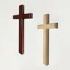 YUYAKESHI Beech Wood Wall Cross with Jesus Christ Design, Christian Gift, Sunday School Decoration, Antique Style, Religious Ornament, 31*15*2cm (Red)