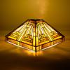 Mission Lamp Shade Accessories Replacement Amber Brown Mission Style Stained Glass Lampshade for Table Lamp