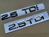 QR1 1X Chrome glossy black ABS 2.5 TDI Car Body Rear Trunk Emblem Badge Sticker for m1 Accessories