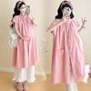 2026 Stylish Summer Pink Plaid Ruffle Two-Piece Set with Wide-Leg Pants