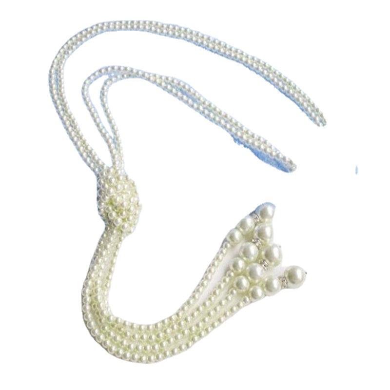 Double-Layer Pearl Tassel Necklace - Versatile Autumn/Winter Sweater Chain for Women