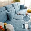 Jacquard Stretch Sofa Seat Cover Living Solid Color Sofa Cushion Cover Washable Spandex Furniture Protector L-Shaped Sofa Cover