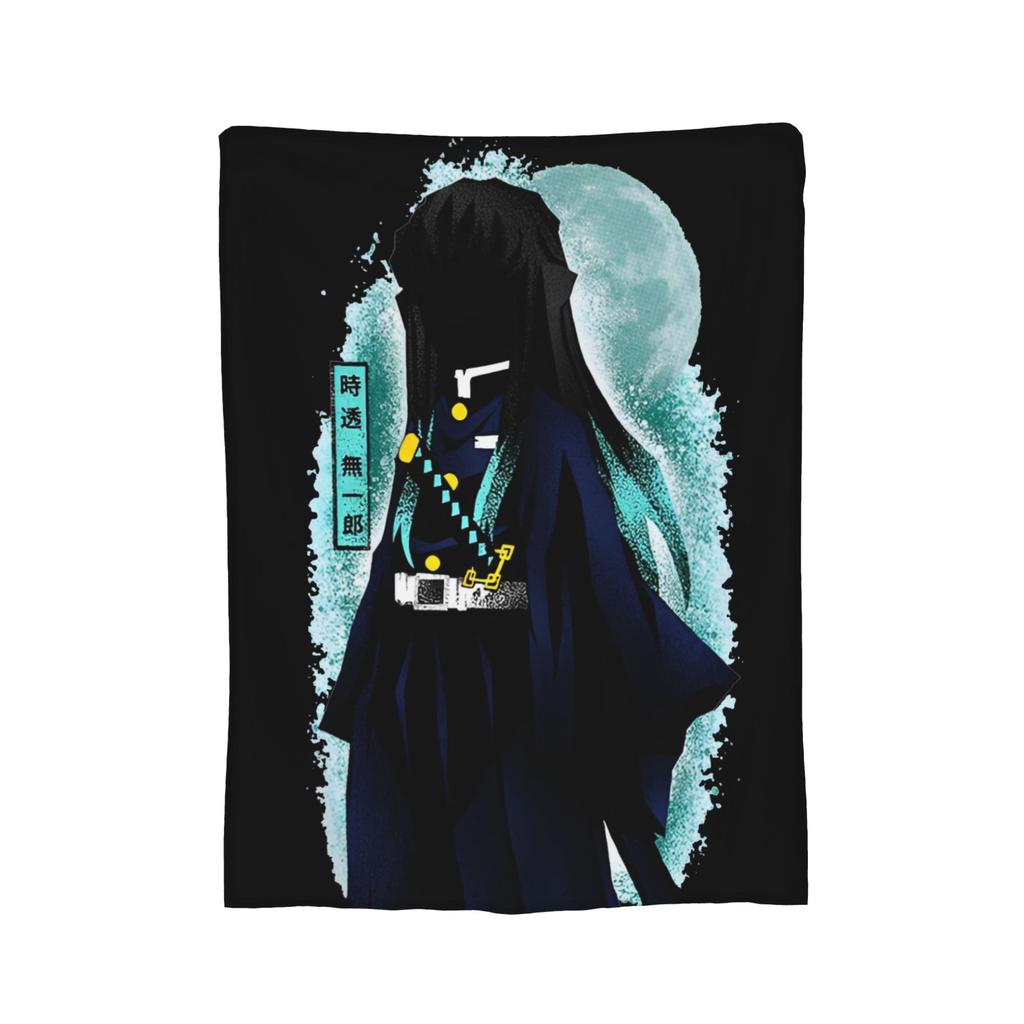 Muichiro Tokito  Blankets Fleece Awesome Breathable Throw Blanket for Bedding Lounge Autumn/Winter,