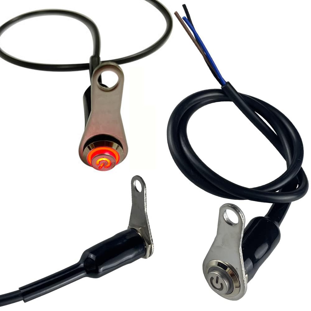 YFFSFDC Motorcycle Handlebar Switch LED ATV Bike LED Warning Light Hazard Light Headlight