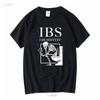 Ibs I Be Shittin Funny Skeleton T Shirt Long Or Short Sleeves Vintage Washed Casual Slightly Top For Everyday Wear Homme