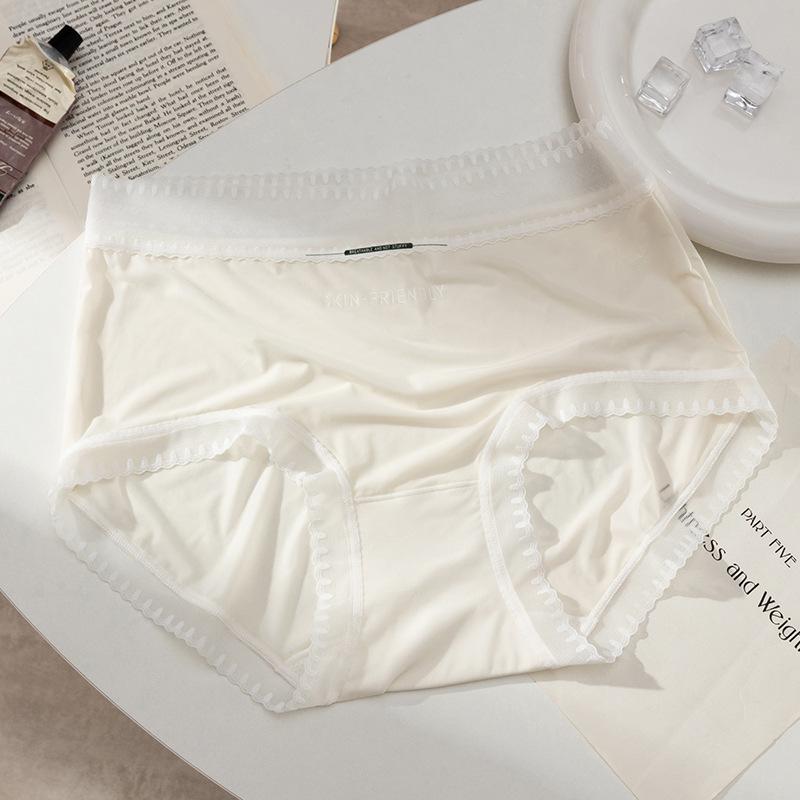 Summer Ice Silk Panties Women's Underwear Thin Section Paclitaxel Antibacterial Crotch Sexy Mid-waist Quick Dry Non-marking Breathable Panties