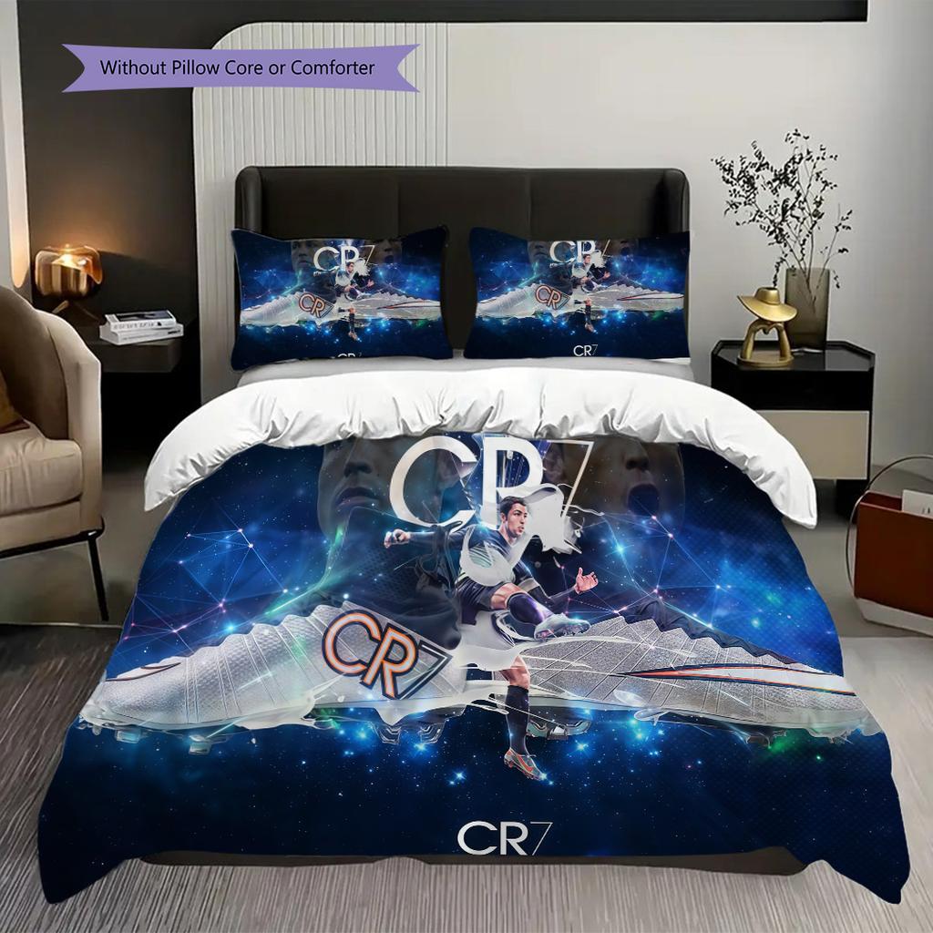 Kakas Passion Field Three-piece Set (1 * Duvet Cover + 2 * Pillowcase, Without Core) 2D Flat Duvet Cover and Pillowcase Christmas Birthday Gift