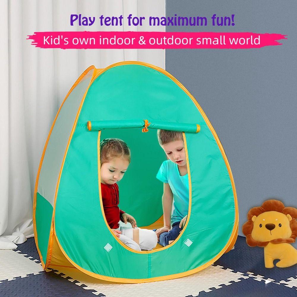 Foldable Kid Play Tents Pop Up Tent Kids Camping Set Indoor Outdoor Camping Tent Toddlers