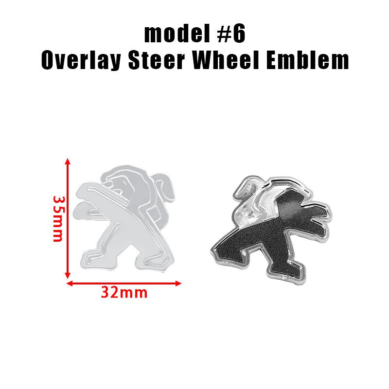 2026 Hot Car Sticker 3D ABS Car Interior Steering Wheel Sticker Emblem Badge For Peugeot 308 208 206 407 106 207 2008 508 Rcz GT