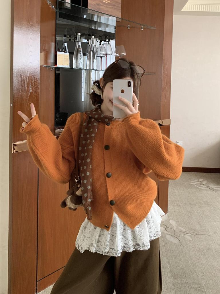 Women's French Lace Patchwork Long Sleeve Ruffle Turtleneck for Fall/Winter Layering