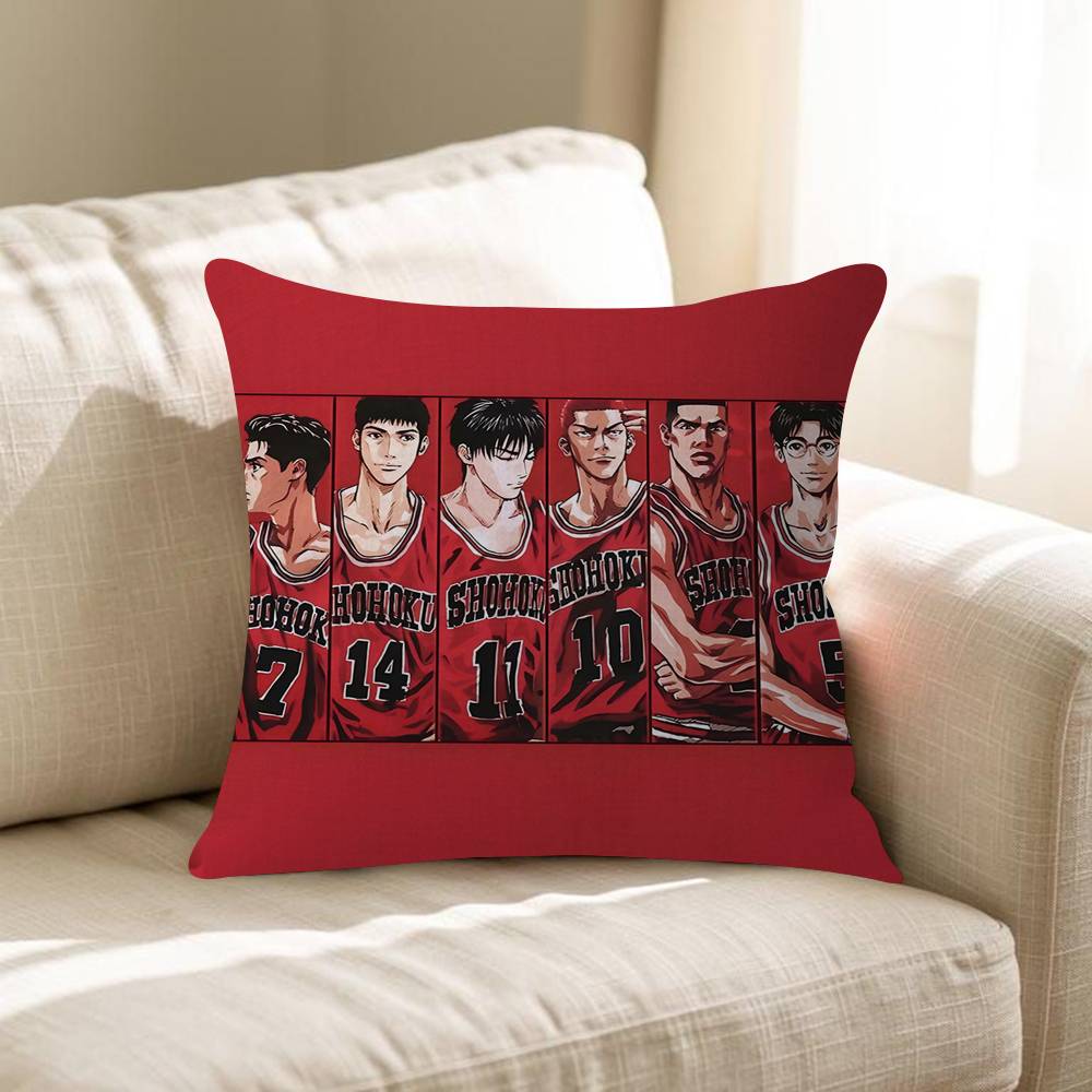 Anime Slam Dunk Pillow Cushion Cover Pillowcase Living Room Sofa Home Decor Customized