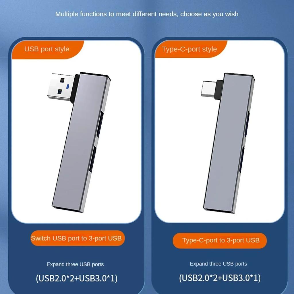 3 in 1 USB Hub OTG Adapter USB 30 Type C to 3 Port Splitter with 50Gbps Speed for PC Laptop Notebook Data Transfer