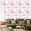 Wallpaper Bunnies In Love Among Flowers for Living Room and Bedroom 50x1000