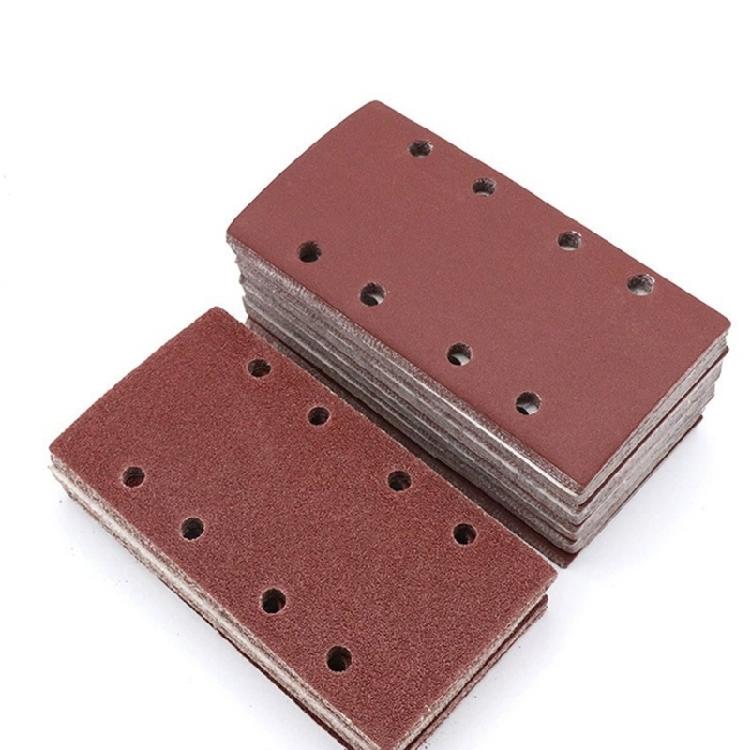 Multipurpose 185x93mm Flocking Sandpaper Sheets 8 Hole Design Anti Static Abrasives For DIYer Projects Smooth Finishing
