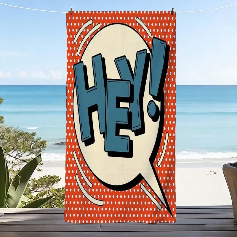 Large Absorbent Pop Art Beach Towel Swimwear Pool Beach Blanket for Tropical Summer Vacation Quick Dry Travel Mat 80x160cm