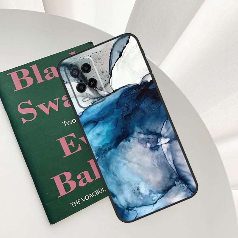 Beachy Pastel Abstract Painting Case For Oppo A96 A76 A16 A15 A17 A52 A72 A54S A57S A58 A78 A98 A57 A77 A54 A74 A94 Cover