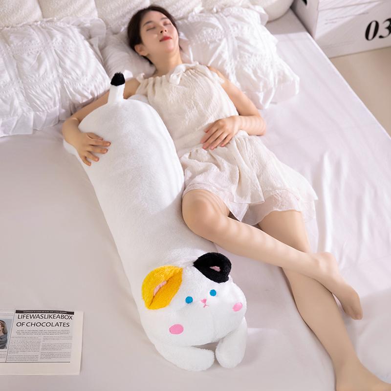Cute Stuffed Long Pillow Cartoon Rabbit Dog Cat Shape Plush Toys Cushion for Sofa Chair Home Decoration Long Pillow Gift Decor