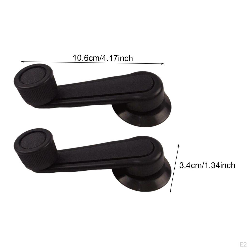 2Pcs Car Window Crank Handles Accessory Spare Parts Direct Replaces Easy To Install Driver Passenger