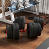 2 in 1 Dumbbell Set 30 kg Adjustable Dumbbell & Barbell Professional Dumbbell Strength Training Black