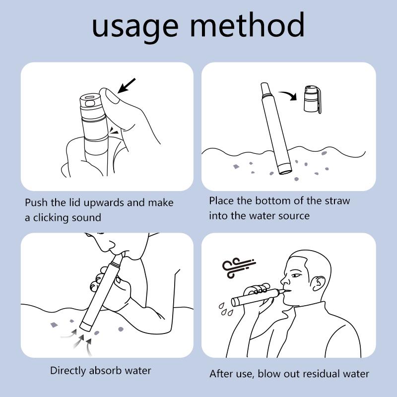 1Pcs Outdoor Mini Wasser Filter Stroh Notfall Tragbare Wasser Filtration System