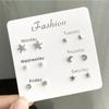 6Pairs Simple Cute Earrings Ear Studs for Outdoor Date Wear