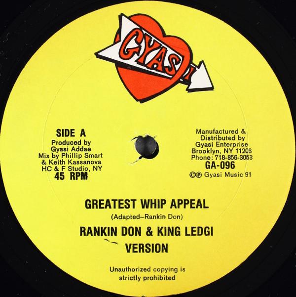 

12inch Record RANKIN DON KING LEDGISTER Greatest Whip Appeal GA096 Gyasi US Reggae Ska Dub Used