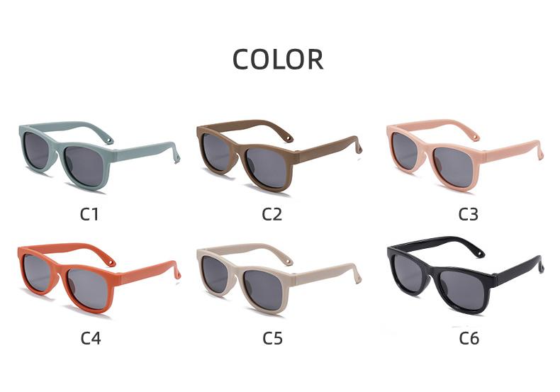 Factory Flexible Silicone Polarized Kids 0-3 Years Polarized Toddler Baby Sunglasses