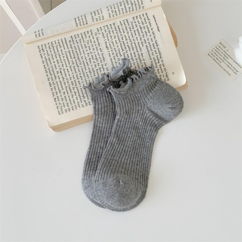 Breathable Frilly Socks Cotton Short Socks Fashion Hollow Out Socks for Daily Wear 10