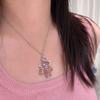 Xijia Saturn Series, Pink Amethyst Dream Catcher, Water Drop Necklace, Sweet Princess Accessories, Fashion Versatile
