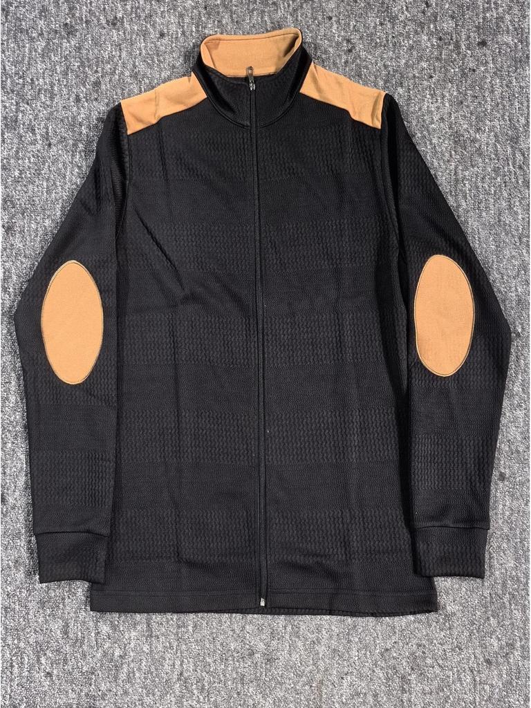 Men's Autumn Casual Embroidered Long Sleeve Zip-Up Jacket with Turn-Down Collar