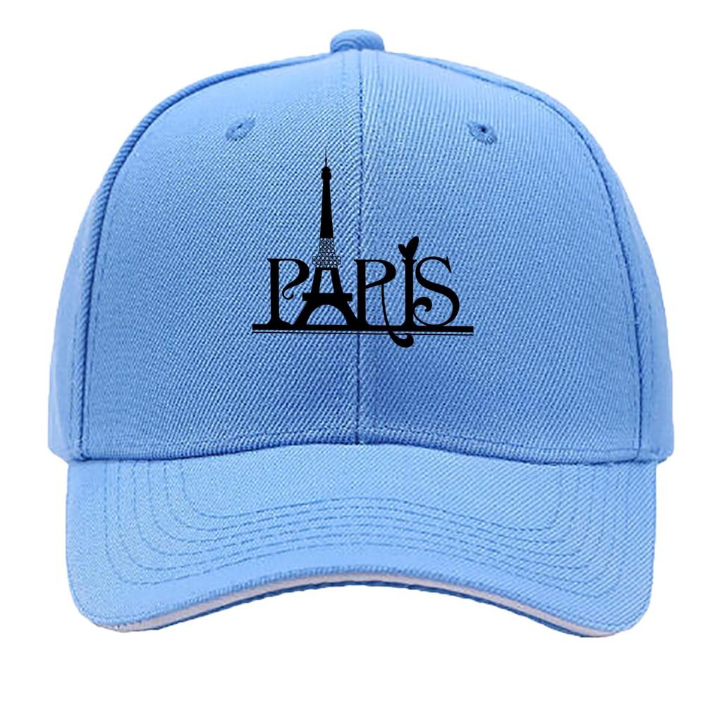 Paris Eiffel Tower Print Adjustable Snapback Hat Casual Outdoor Cap Sandwich Baseball Cap