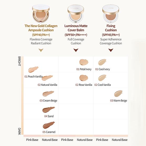 Atomy Adelica The New Gold Collagen Ampoule Cushion with Refill (5 Colors) SPF 40 PA++ 14g*2EA