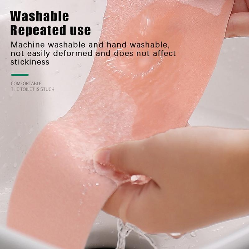 2Pc/Set Universal Toilet Seat Cover Soft Wc Paste Toilet Sticky Seat Pad Washable Bathroom Seat Lid Cover Pad Cushion