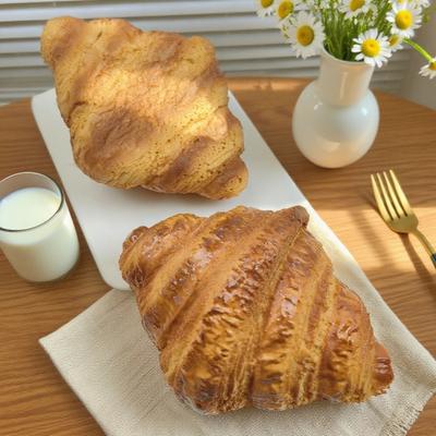 Fake Croissant Bread Apple Pie PU Bread Simulation Toaster Cake Model Cake Store Window Display Samples Ornaments Home Decor