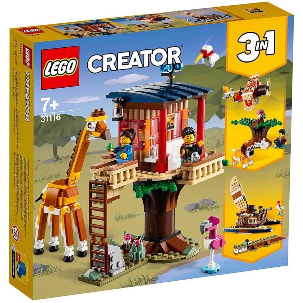 LEGO Creator Safari Treehouse 31116 Building Set with Animals and Accessories