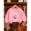 European Size Cute Print Pattern Easy Sweet Baby Unisex Spring Lightweight Round Neck Sweatshirt