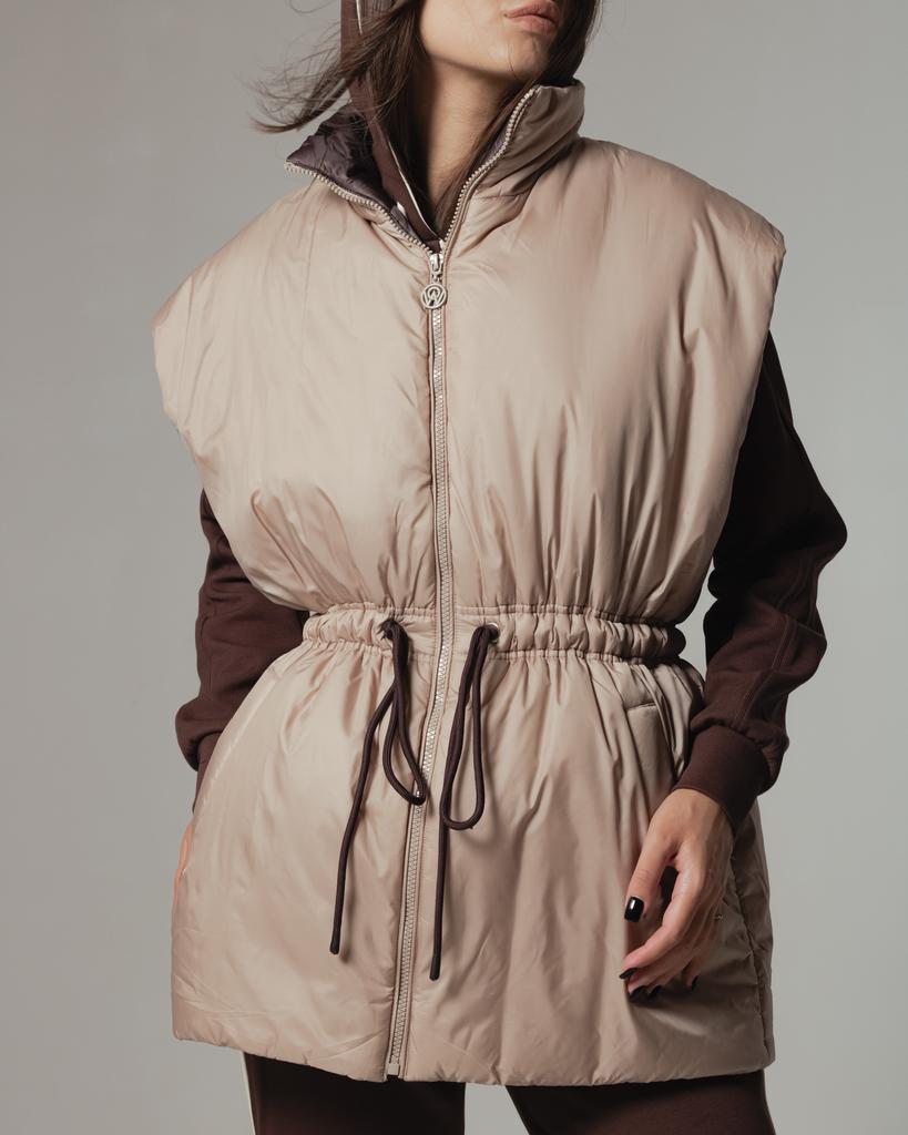 Костюм с жилетом Of White 8302 36 коричневый (жилет, кофта, брюки)