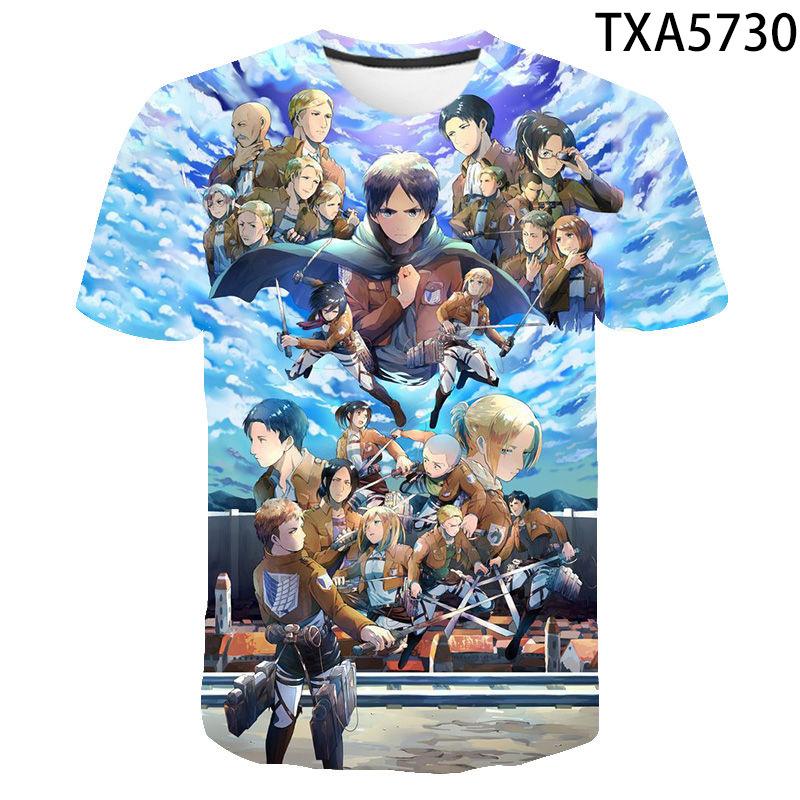 Attack On Titan Levi Ackerman 3D Print T-Shirt, High Quality Polyester Short Sleeve, Fashion Streetwear Casual Daily Wear