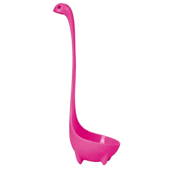 

Половник для супа в форме симпатичного динозавра, противоскользящая длинная ручка, вертикальная пищевая посуда, силиконовая ложка для сервировки, кухонные принадлежности