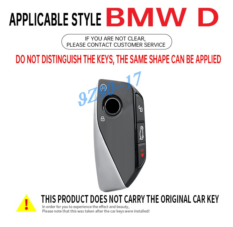 Metal Leather Car Key Fob Case Cover Keychain For - Bmw X1 Ix1 Ix Xm X5 X6 X7 I7 740I U11 I20 G09 G70 G05 G06 G07