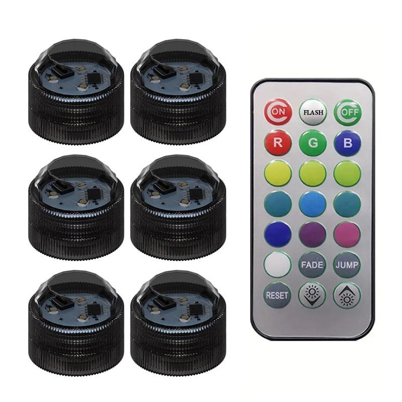 Remote Control LED Car Interior Ambient Light Wireless Adhesive Colorful Auto Roof Foot Atmosphere Lamp Decoration 13 Colors