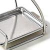 Kitchen Sink Drying Tray 304 Stainless Steel Spoon Rest with Removable Tray, Spatula Cooking Accessory Holder Pot Lid Holder, Sturdy Countertop