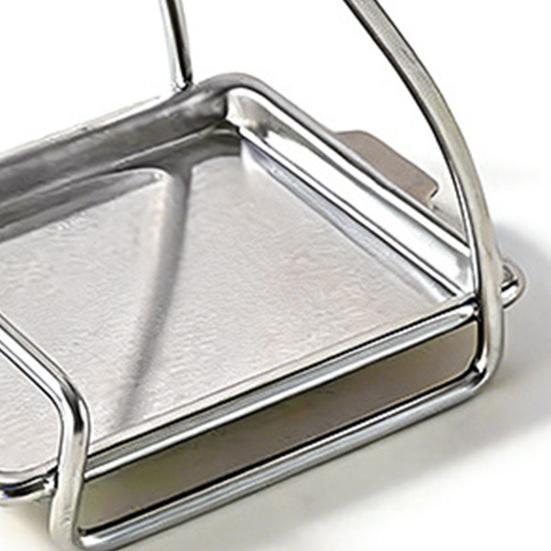 Kitchen Sink Drying Tray 304 Stainless Steel Spoon Rest with Removable Tray, Spatula Cooking Accessory Holder Pot Lid Holder, Sturdy Countertop