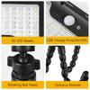 Smart Solar Motion Sensor Light, 92 LED Beads, 3 Modes, Motion Activated, Adjustable Angle, Octopus Bracket, USB Charging
