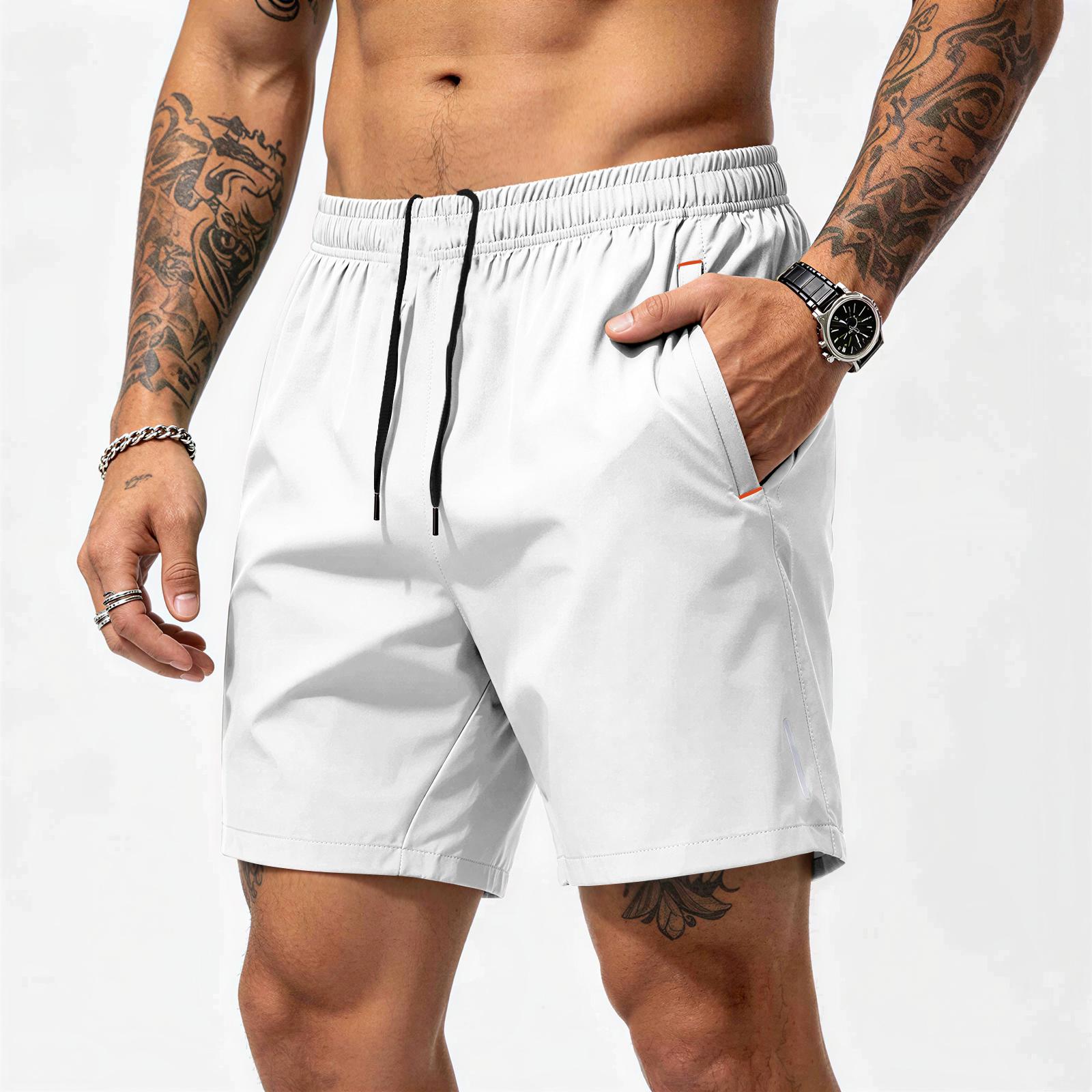 

Men s Shorts Running Sports Loose Beach Pants XXXL білий